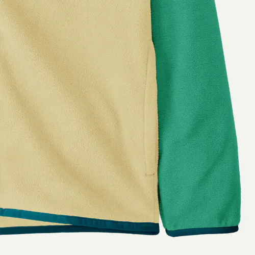 Patagonia Kids' Micro D™ Snap-T® Fleece Jacket, Buttercup Yellow w/Aqua Stone