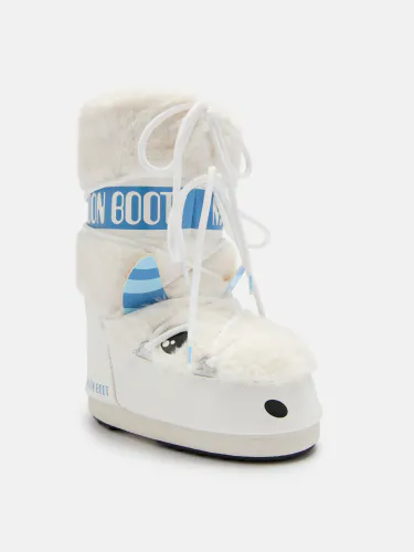 Moon Boot Icon Little Yeti til barn - white