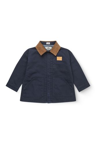 Copenhagen Colors Twill jakke med kordfløyel krage - navy