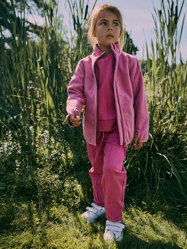 Gullkorn Clover vindfleece jakke - rosa