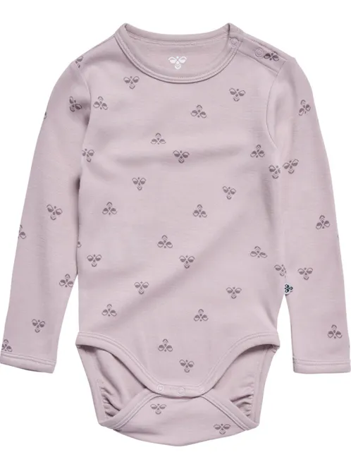 Hovedbilde Hummel Mini ull/bambus body - cloud gray lilla