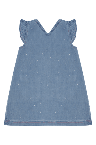 Hust & Claire Karoline denimkjole til jente - blue denim